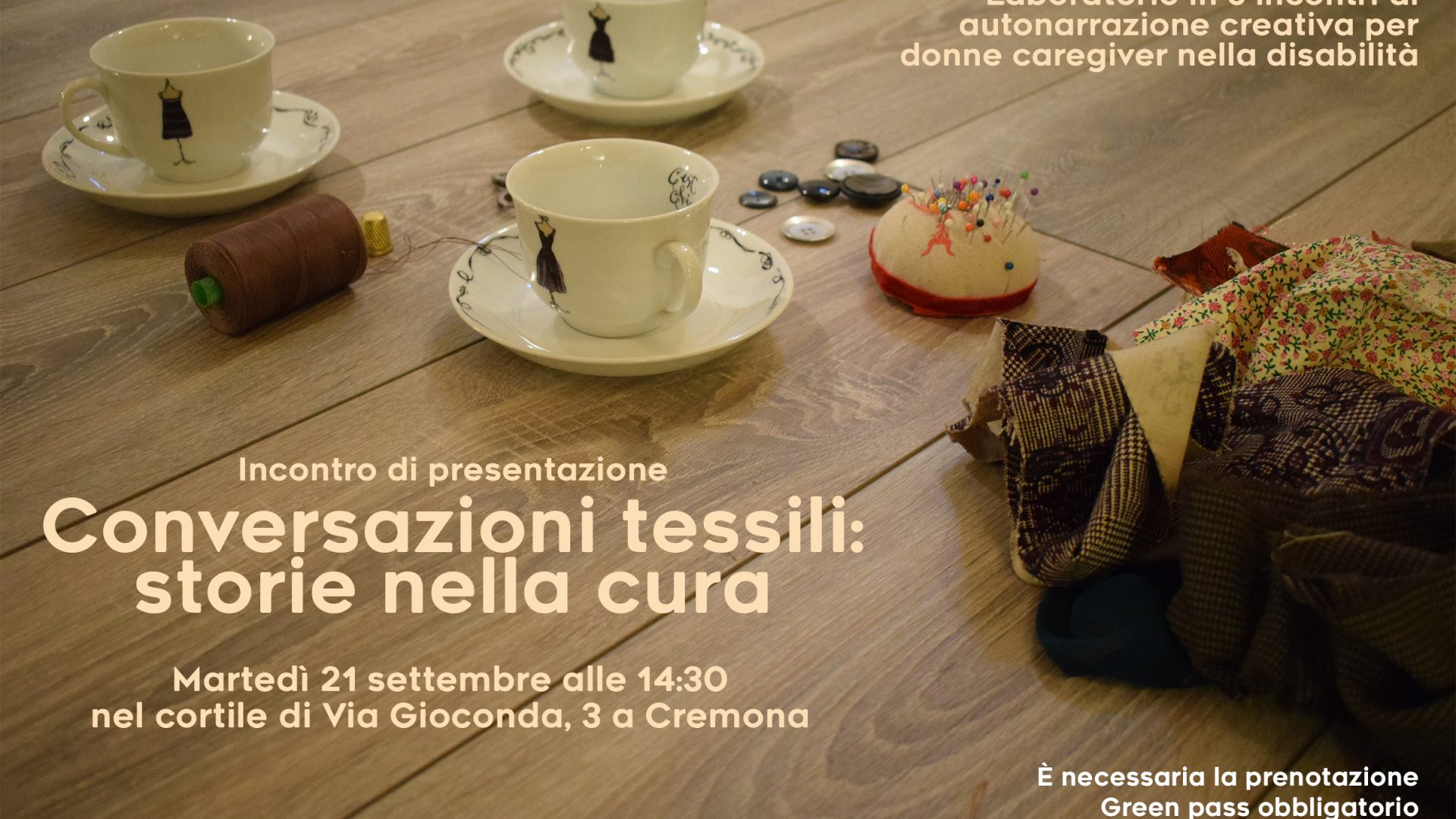 Conversazioni tessili, un laboratorio creativo per donne caregiver