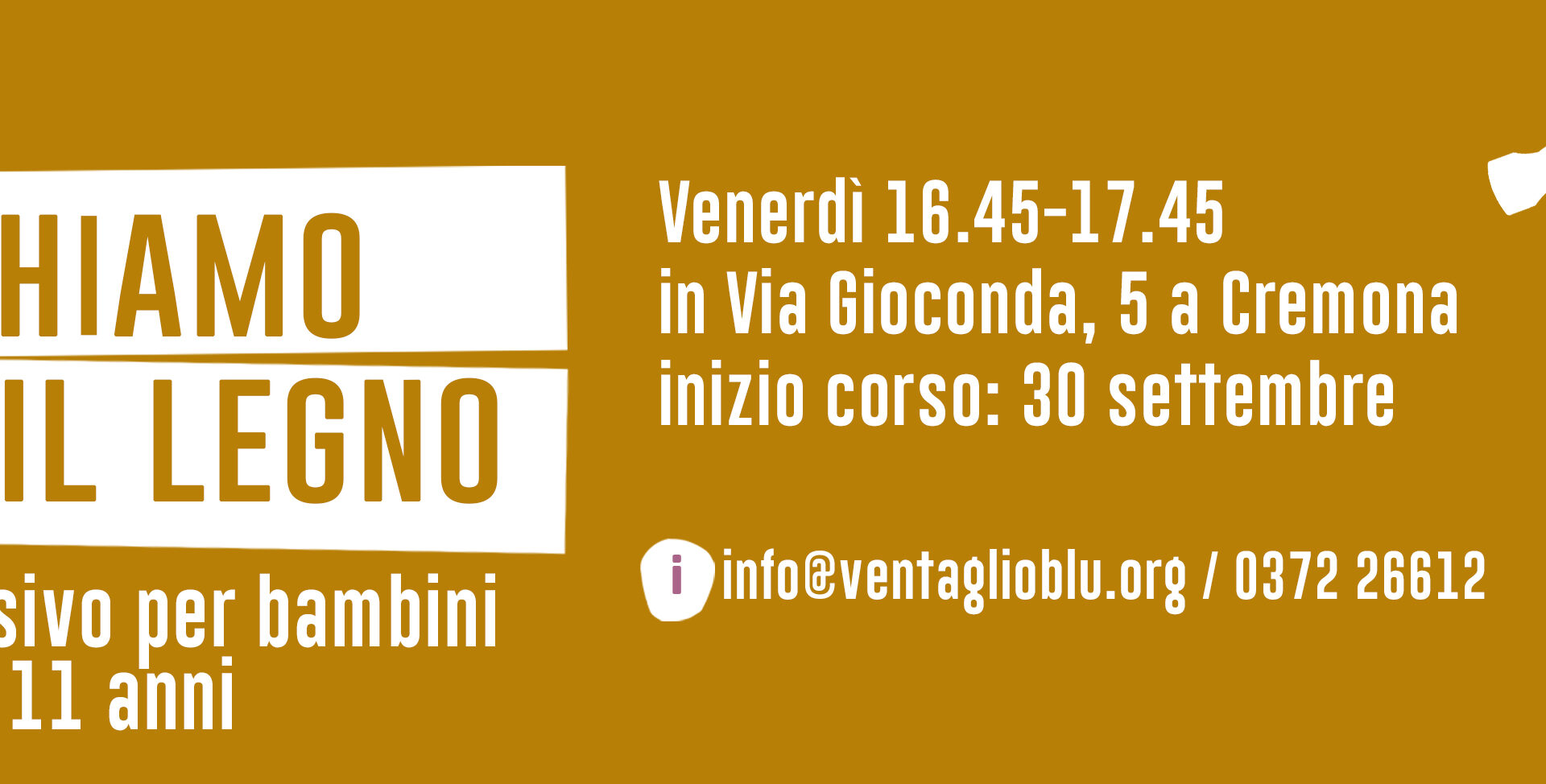 “Giochiamo con il legno”, un LAB inclusivo per bambini alla scoperta del legno